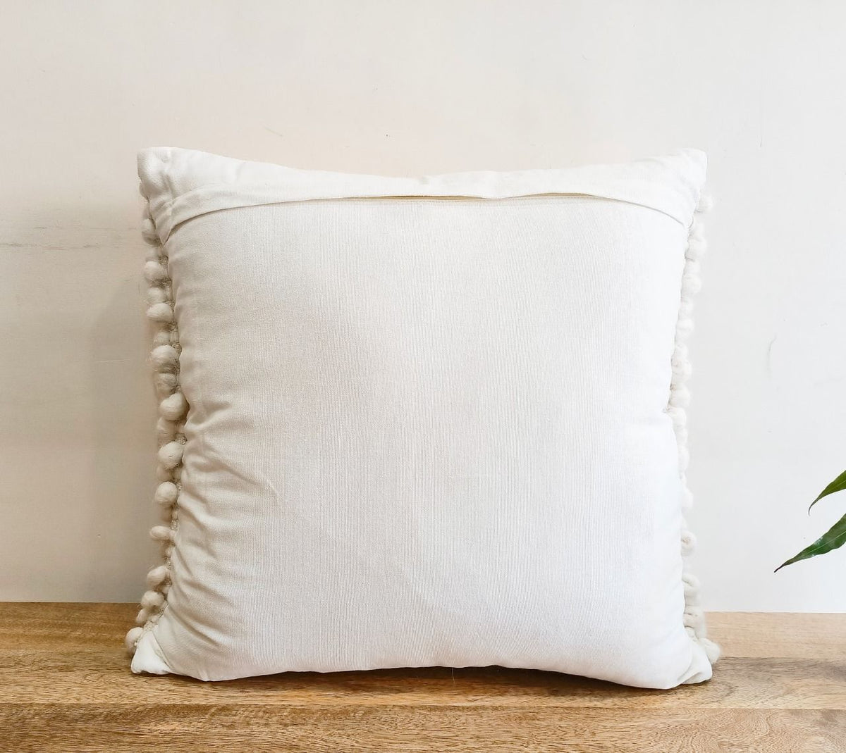 Handwoven Boho Pillow Cover with Zig-Zag Pattern
