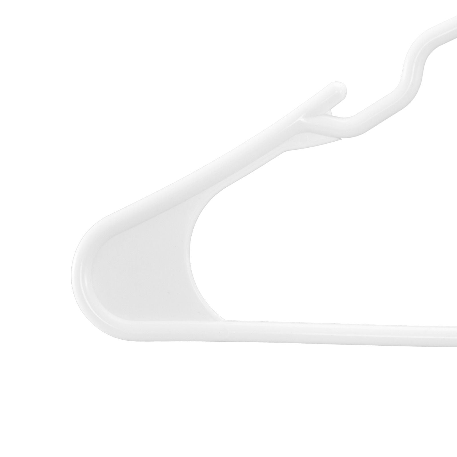 Ultra-Thin 50-Pack Plastic Hangers with Non-Slip Grooves and Triangle Support