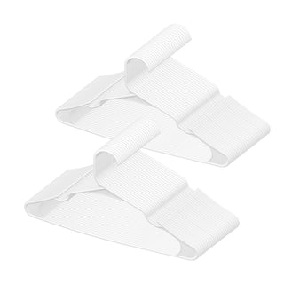 Ultra-Thin 50-Pack Plastic Hangers with Non-Slip Grooves and Triangle Support