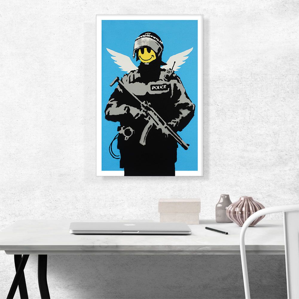 Happy Face Flying Copper Canvas Art – Vibrant Wall Decor
