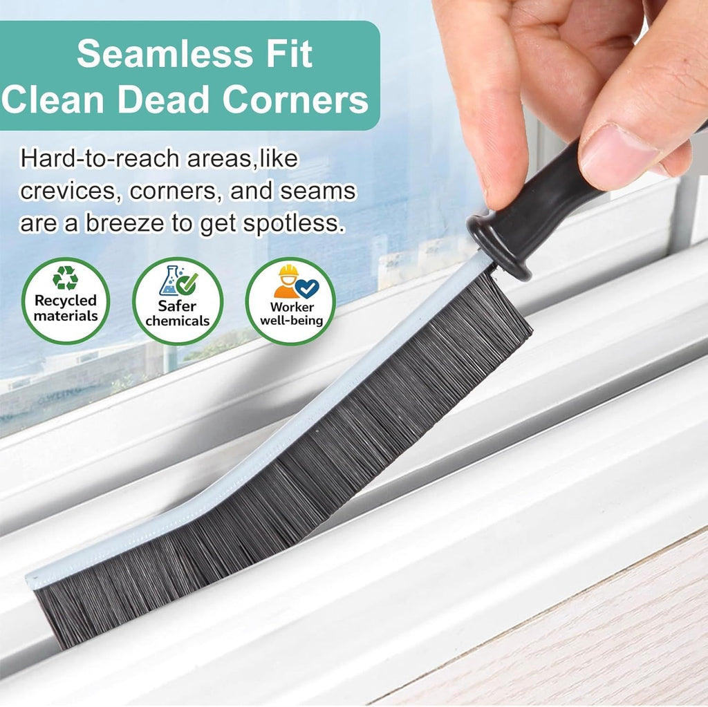 Hard-Bristled Grout Brush Set for Bathroom Kitchen Tiles Window Door Slots