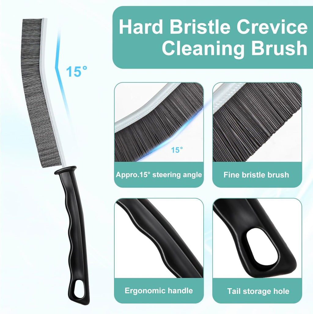 Hard-Bristled Grout Brush Set for Bathroom Kitchen Tiles Window Door Slots