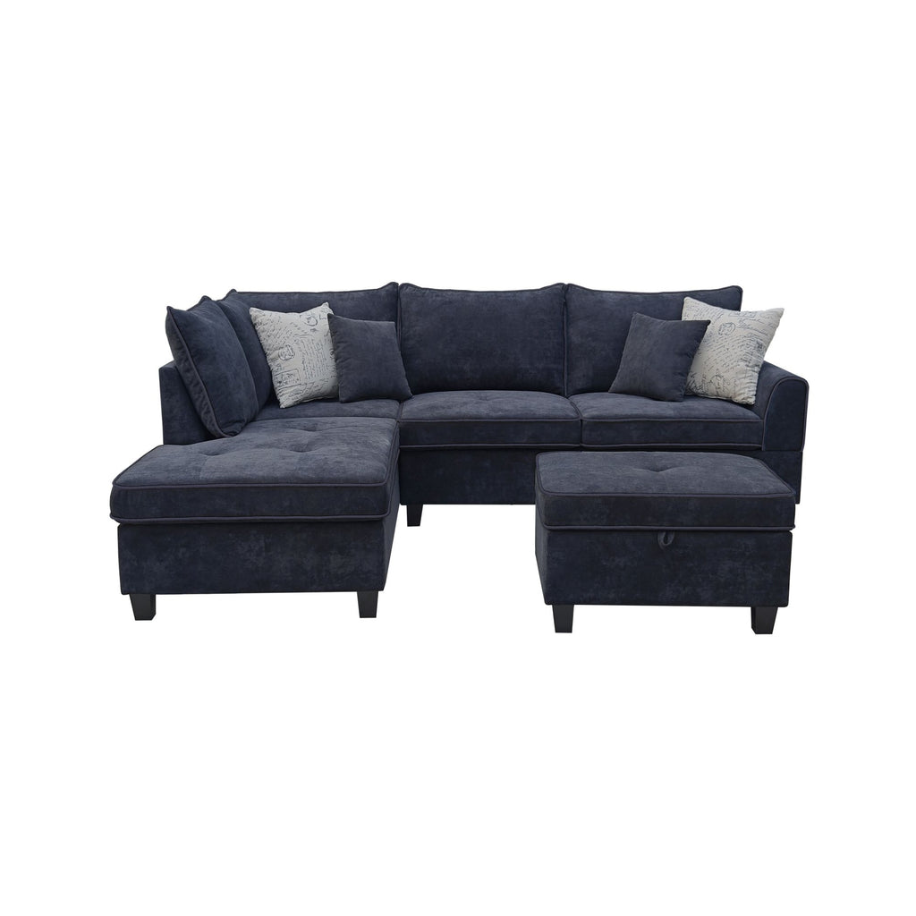 Harmony Sectional with Left-Facing Chaise and Storage Ottoman