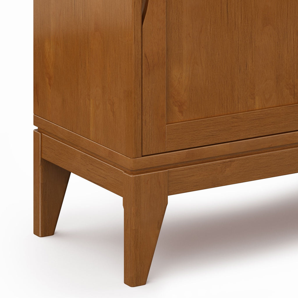 Mid-Century Low Storage Cabinet with Sliding Doors