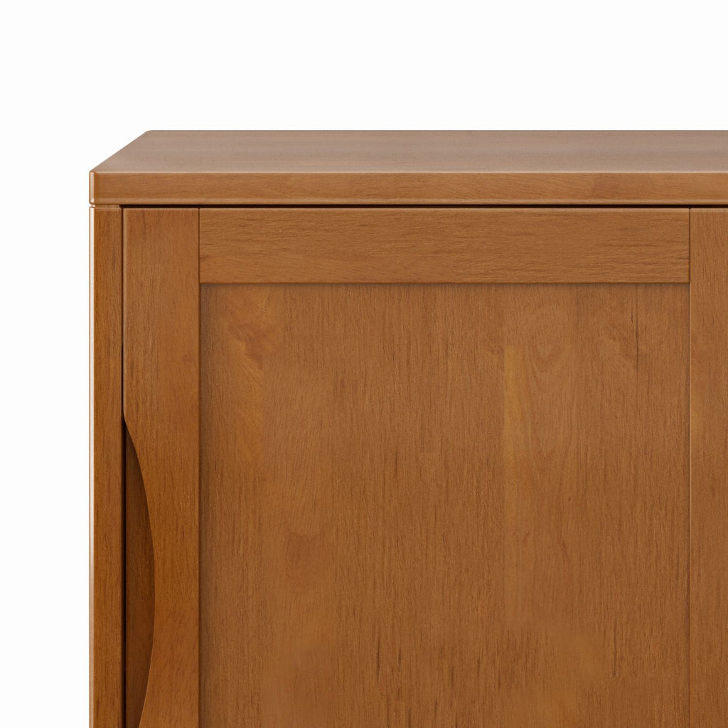 Mid-Century Low Storage Cabinet with Sliding Doors