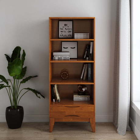 Harper Bookcase with Storage – Solid Wood, Adjustable Shelves