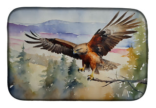 Hawk Artwork Absorbent Dish Drying Mat
