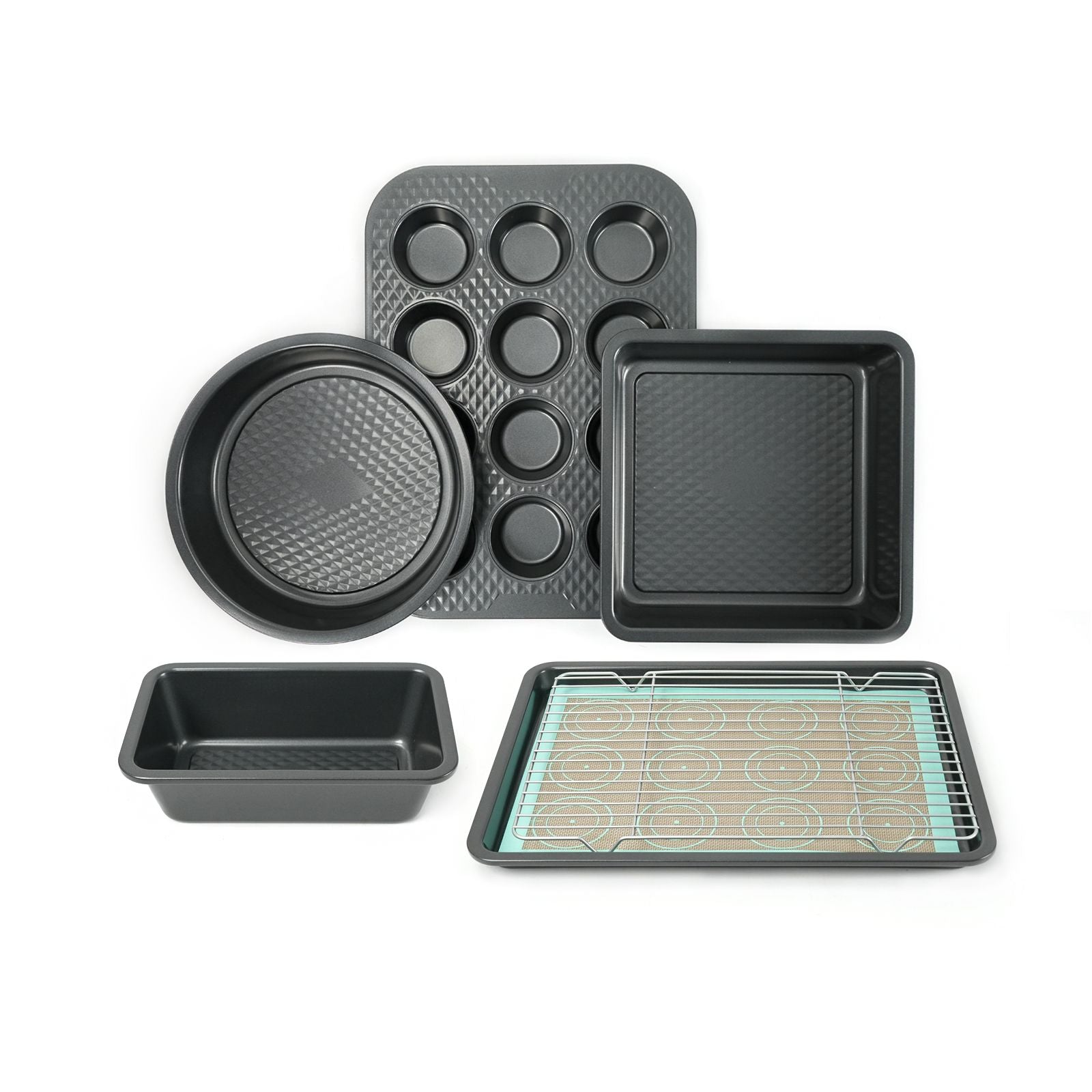 HAWOK 8-Piece Nonstick Bakeware Set – Carbon Steel Bake Set with Storage Organizer