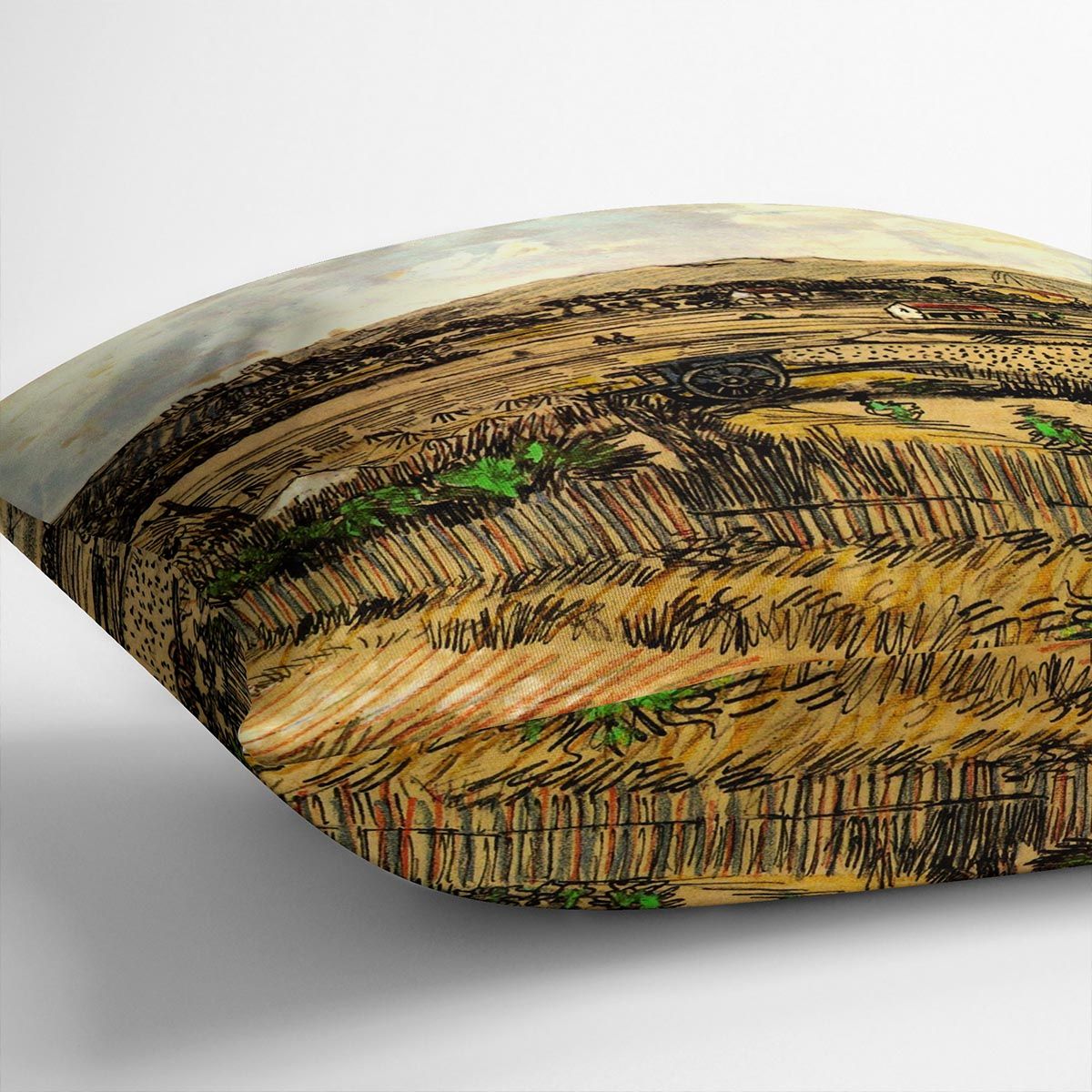 Van Gogh Haystacks Under a Rainy Sky Cushion