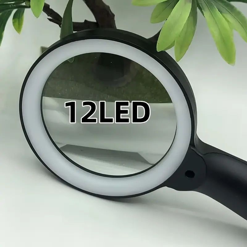 Handheld Magnifying Glass with LED Light for Reading and Repairs