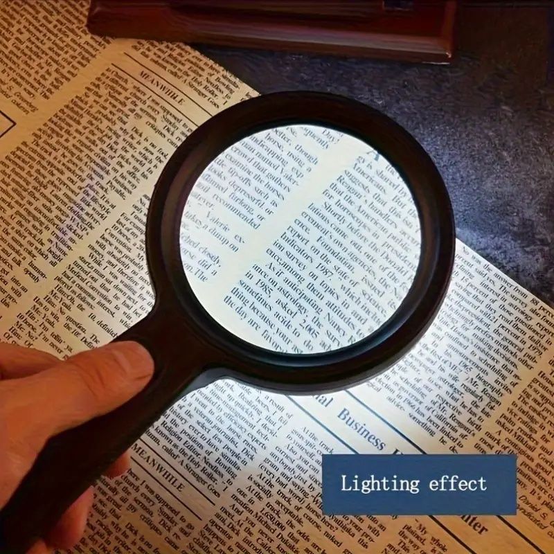 Handheld Magnifying Glass with LED Light for Reading and Repairs