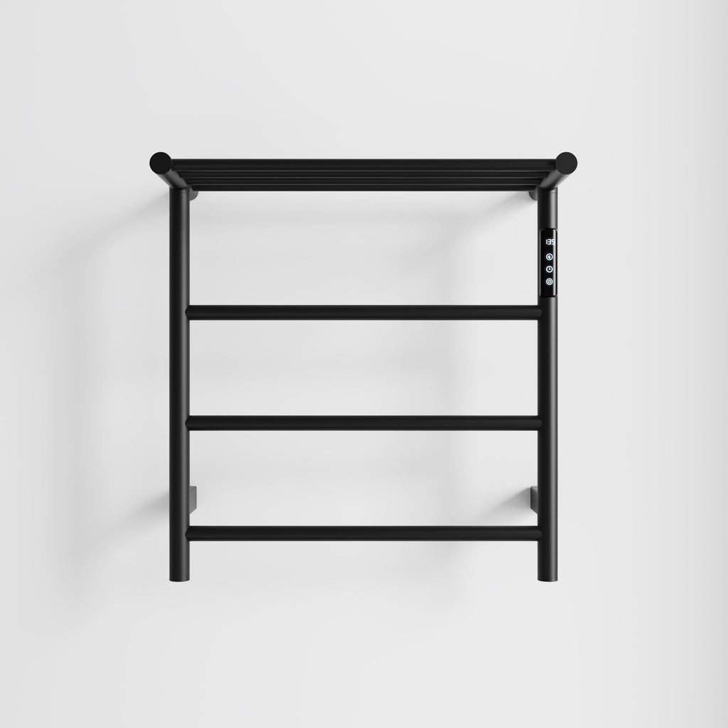 Heated Towel Rack with Top Shelf – Smart Touchscreen Control, 304 Stainless Steel