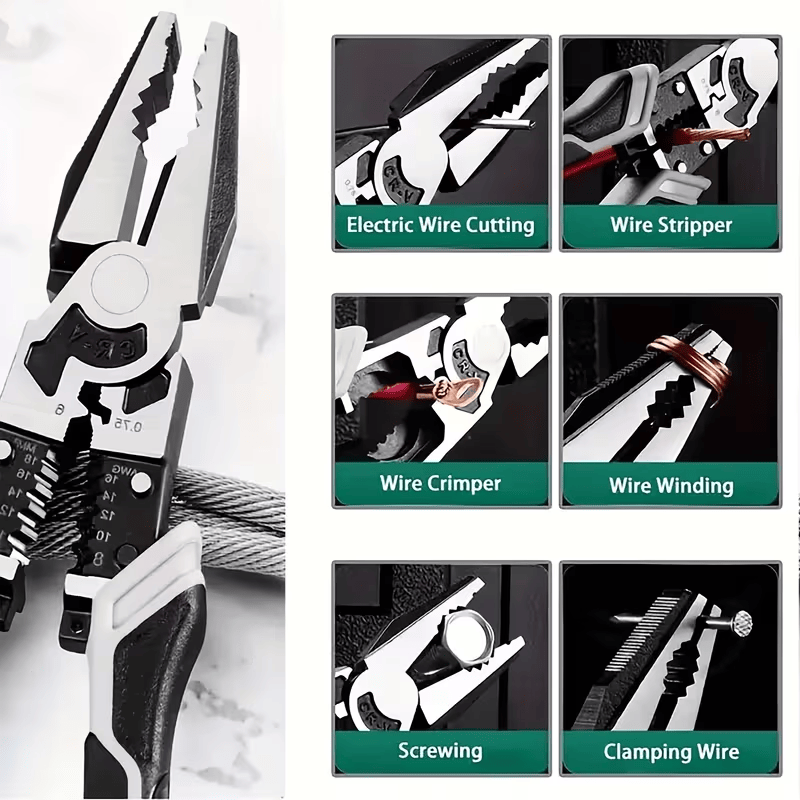 5-in-1 Needle-Nose Pliers for Electrical and Craft Work
