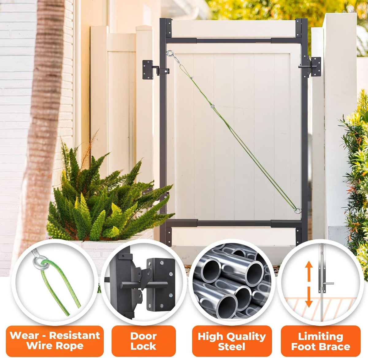 Adjustable DIY Fence Gate Kit for Custom Outdoor Projects