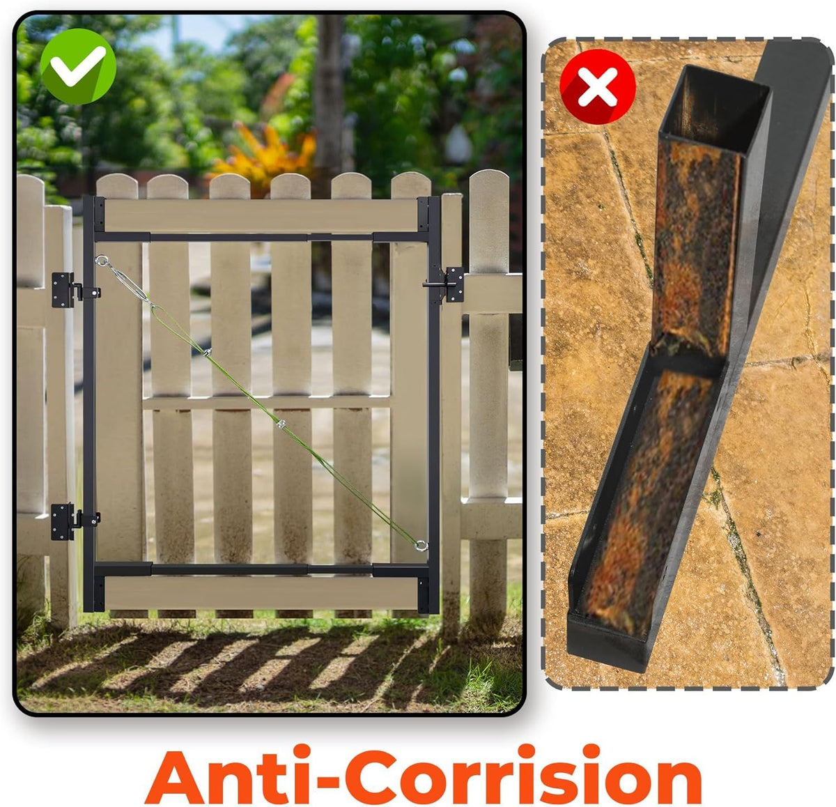 Adjustable DIY Fence Gate Kit for Custom Outdoor Projects