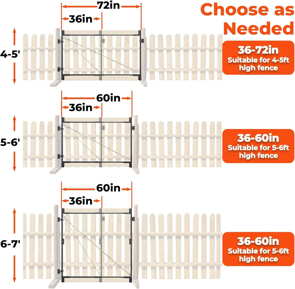 Adjustable DIY Fence Gate Kit for Custom Outdoor Projects