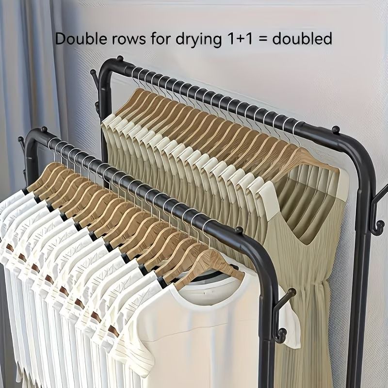 Double-Rod Freestanding Garment Rack