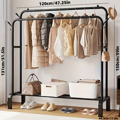 Double-Rod Freestanding Garment Rack
