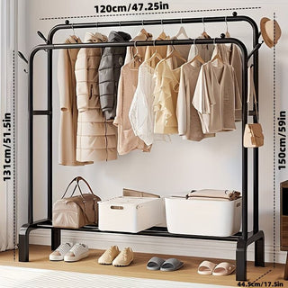 Double-Rod Freestanding Garment Rack