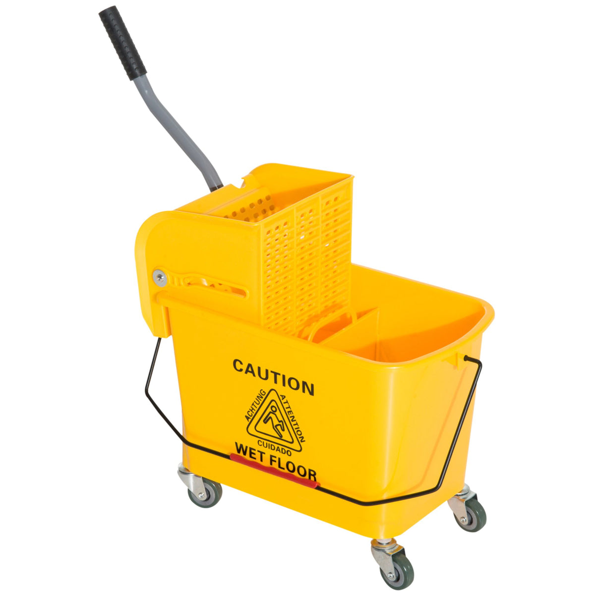 practical Janitor Mop Bucket with Wringer, everyday Yellow, Easy Clean-Up