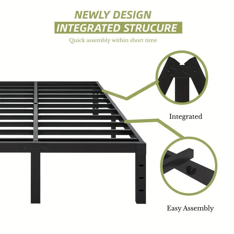 practical Metal Platform Bed Frame with Under-Bed Storage, No Box Spring Needed
