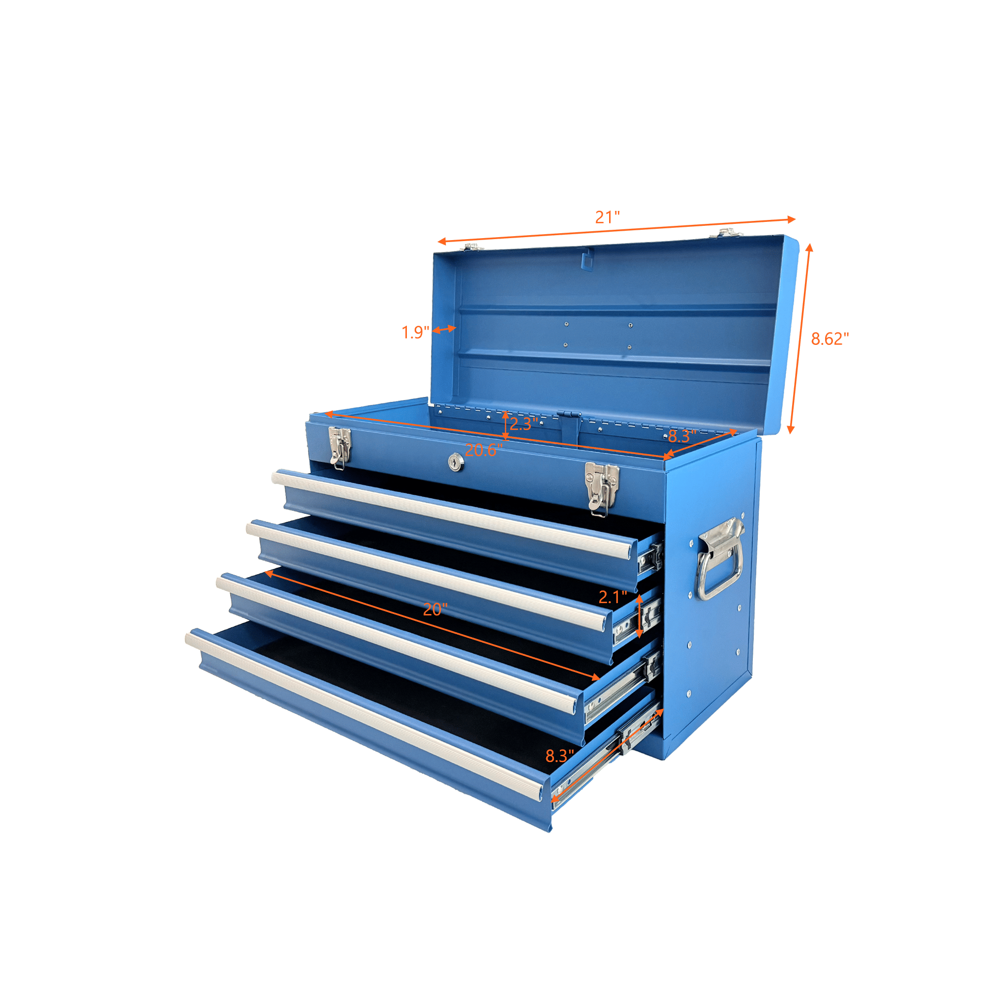 Portable Tool Box with Multiple Storage Compartments
