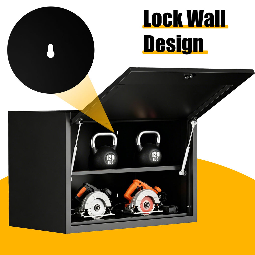 practical Metal Wall Mounted Tool Storage Cabinet for Garage and Workshop