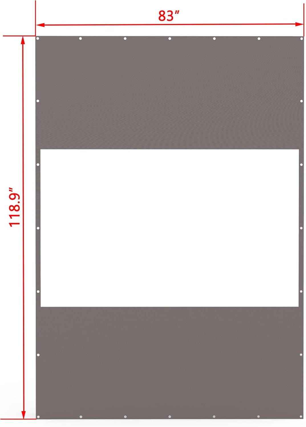 Clear-Panel Outdoor Curtain for Patio Privacy and Coverage