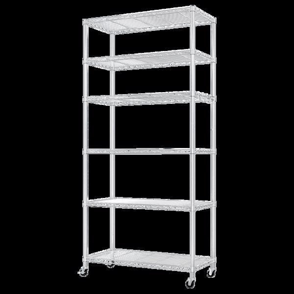 Mobile Wire Storage Shelving with Lockable Wheels