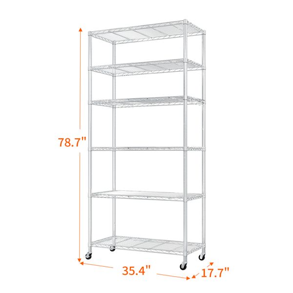 Mobile Wire Storage Shelving with Lockable Wheels