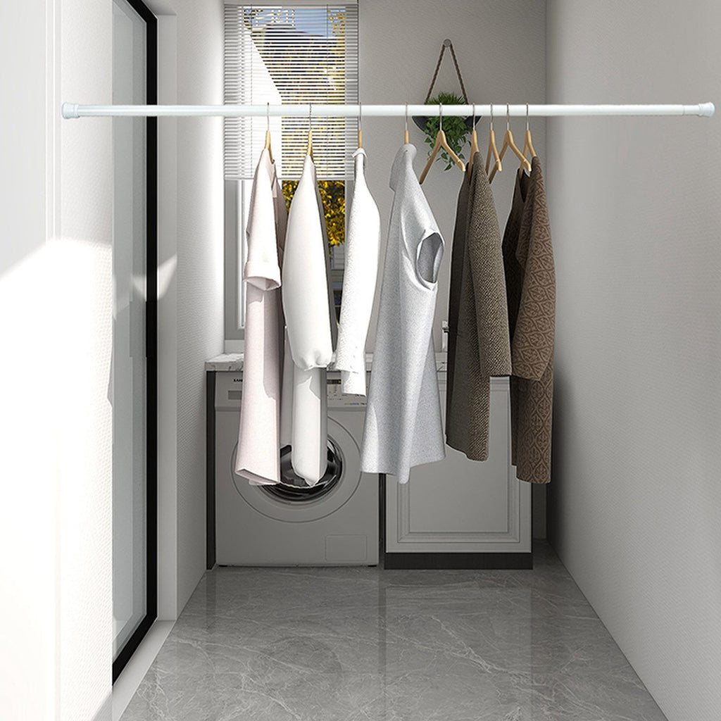 Non-Slip Carbon Steel Tension Curtain Rod, No Drilling Required