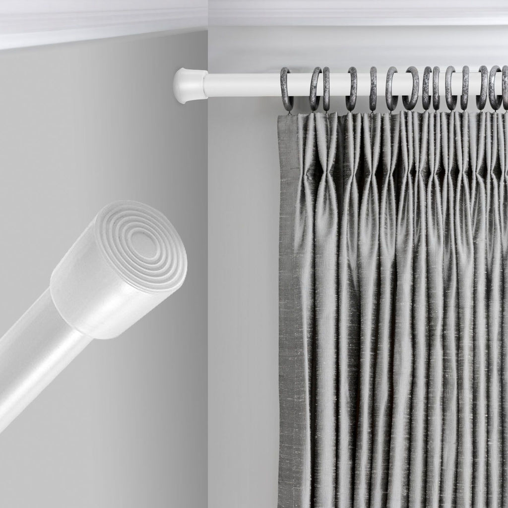 Non-Slip Carbon Steel Tension Curtain Rod, No Drilling Required