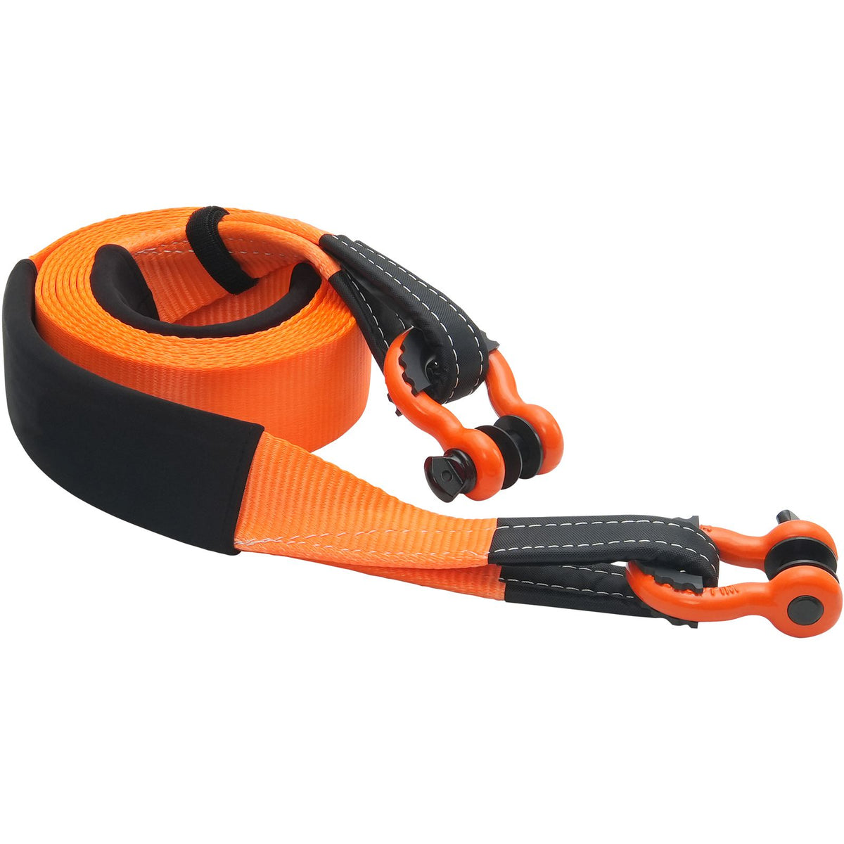Reinforced Vehicle Tow Strap Recovery Kit