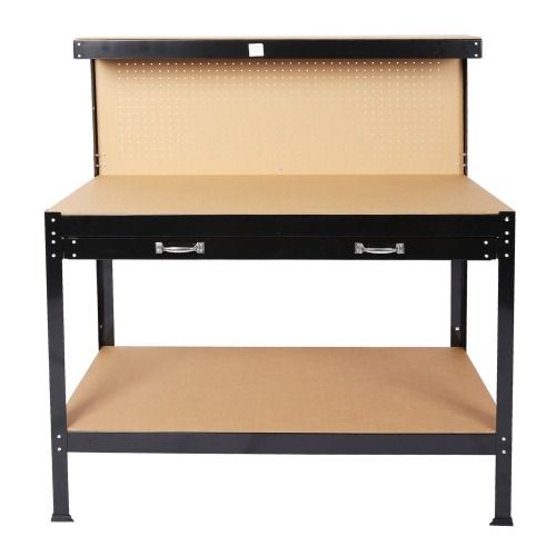 practical Workbench with Capacity – Solid Steel Frame & Pegboard Storage
