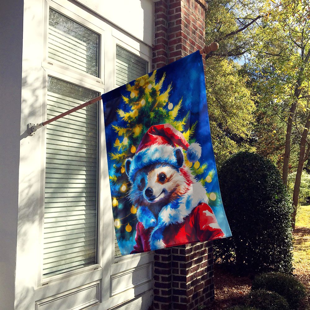 Hedgehog Christmas House Flag – Large Double-Sided Outdoor Banner