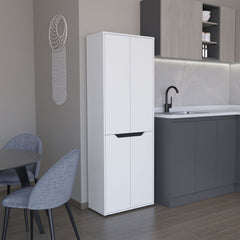 Herrin Storage Cabinet: Four-Door Kitchen Pantry with Five Shelves