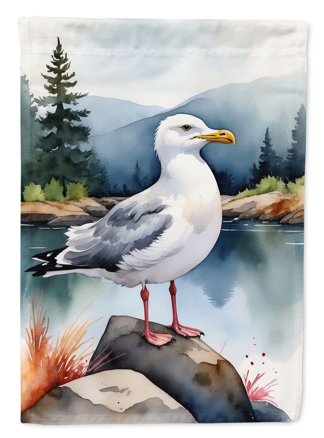 Vibrant Herring Gull Garden Flag for Outdoor Decor - Premium Double-Sided