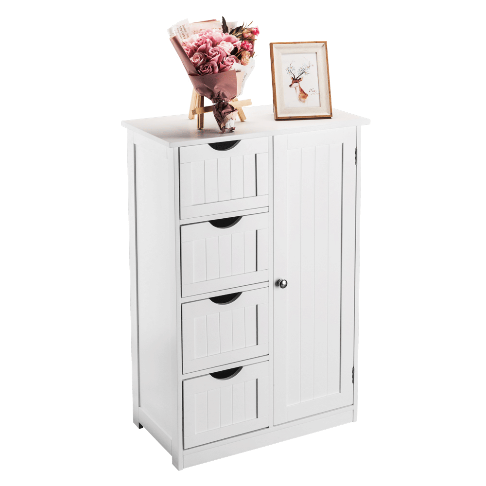 Compact Bathroom Cabinet with Shelves and Compartments