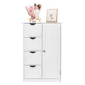 Compact Bathroom Cabinet with Shelves and Compartments