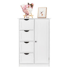 Compact Bathroom Cabinet with Shelves and Compartments