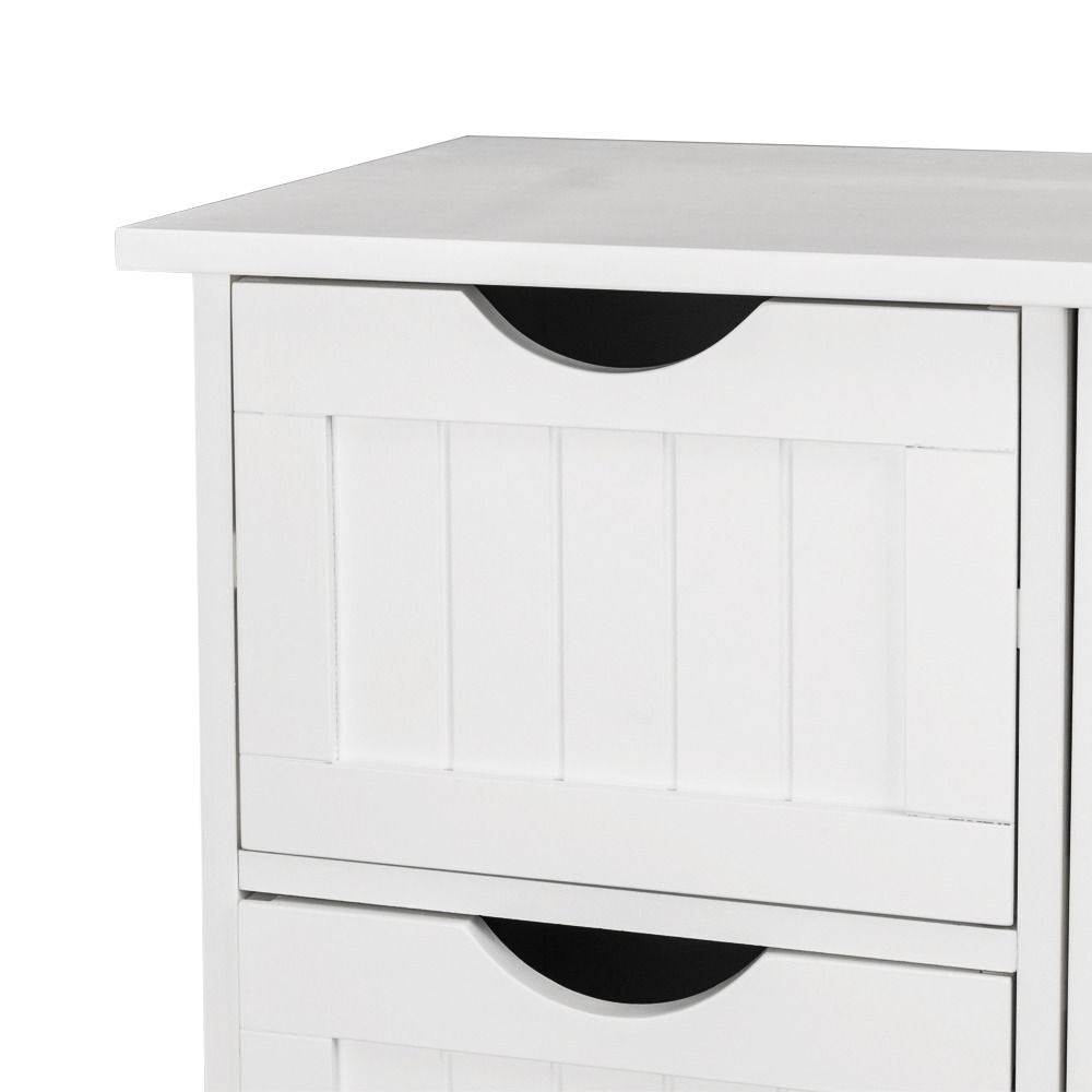 Compact Bathroom Cabinet with Shelves and Compartments