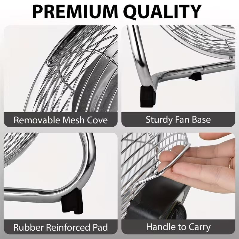 High Velocity Industrial Floor Fan, 3 Speed practical Air Circulator with Adjustable Tilt