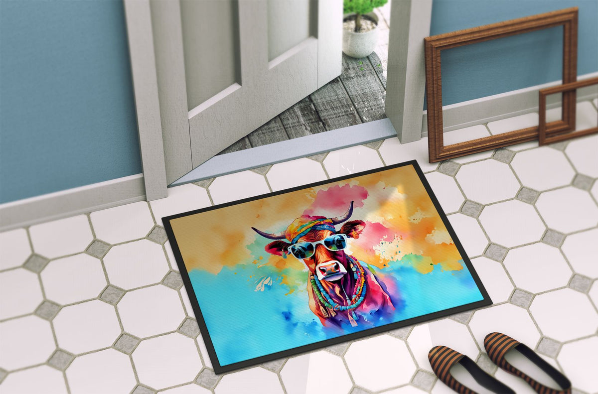 Hippie Animal Cow Indoor-Outdoor Doormat