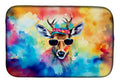 Hippie Deer Artwork Dish Drying Mat