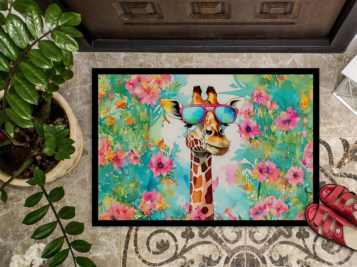 Hippie Giraffe Artwork with Free-Spirited Style