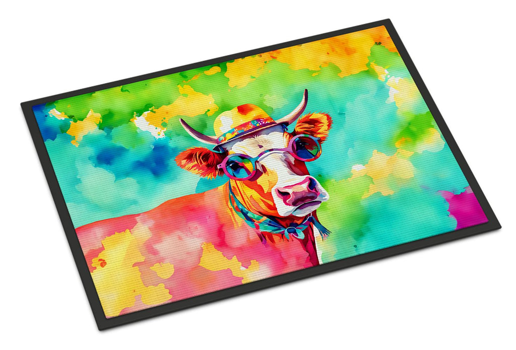 Hippie Animal Malvi Cow Artwork Doormat