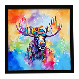 Hippie Moose Framed Wall Art