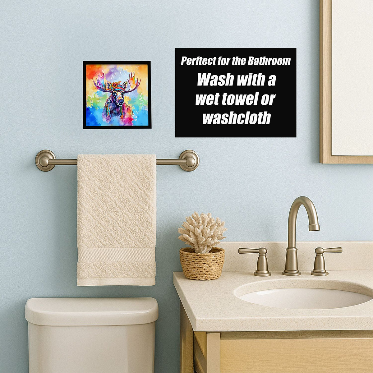 Hippie Moose Framed Wall Art