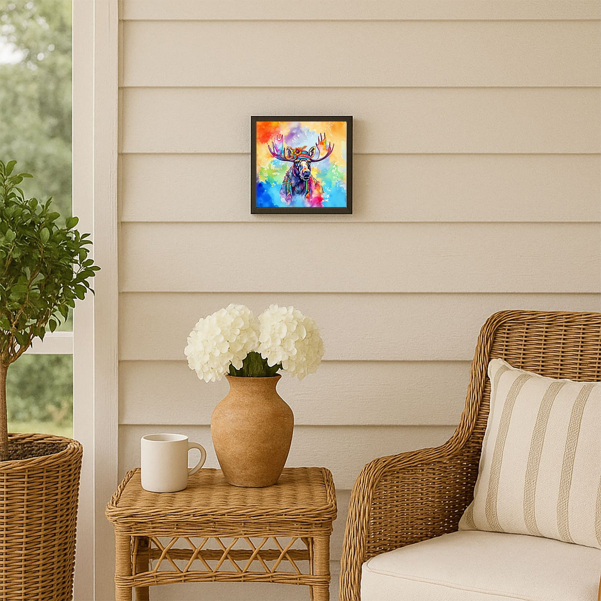 Hippie Moose Framed Wall Art
