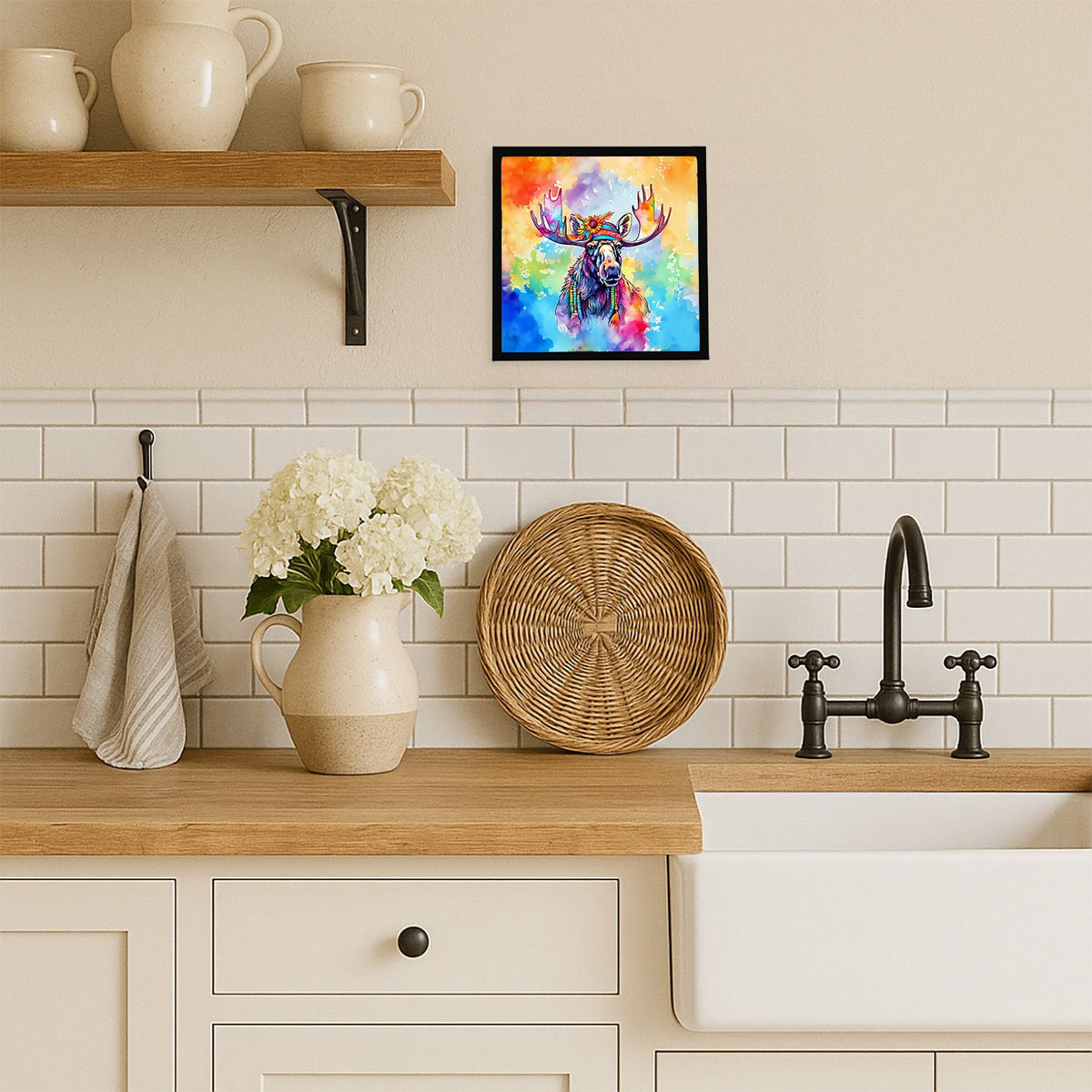 Hippie Moose Framed Wall Art